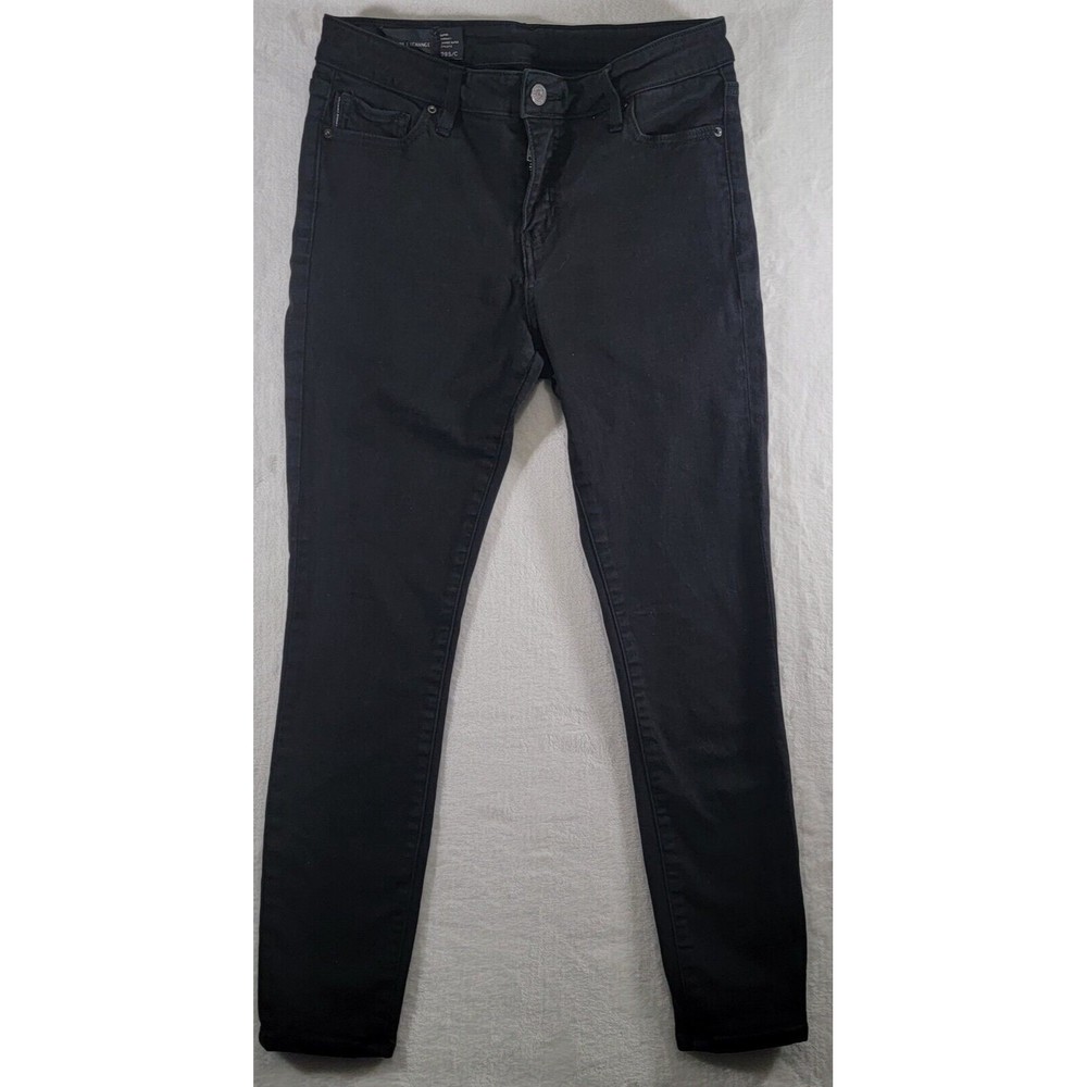 ARMANI EXCHANGE Women's Jeans Size 29 Black Super Skinny Mid-Rise Stretch Denim